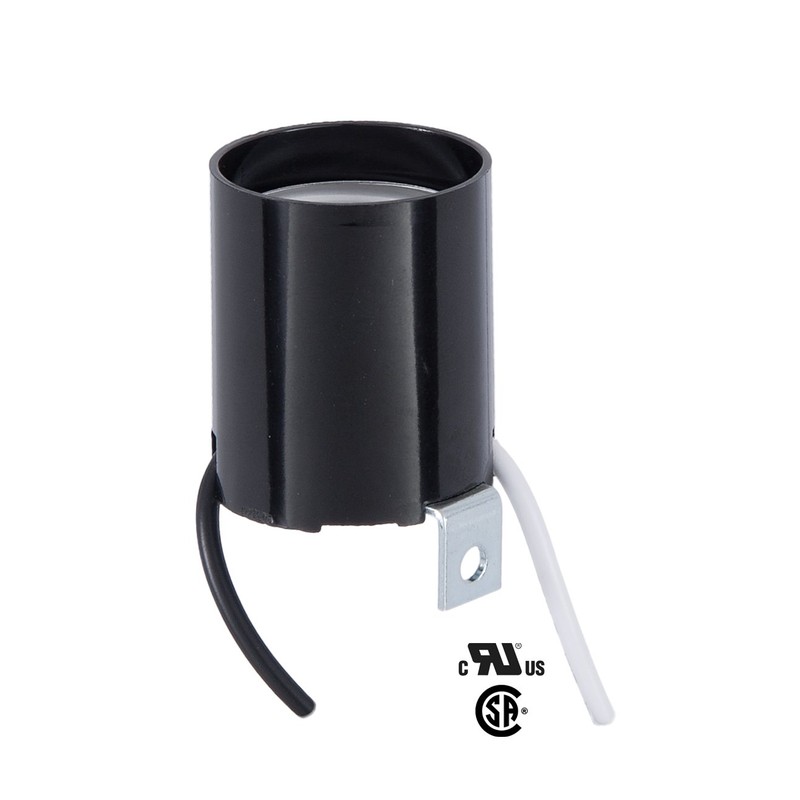 B&P Lamp Med. Base Phenolic Lampholder with side mounted bracket