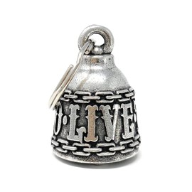 Live to Ride Motorcycle Biker Bell Accessory or Key Chain for Luck