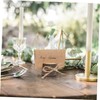 TOVINANNA 20 Sets Rustic Tree Stump Card Holders with Jute
