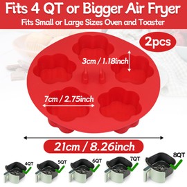 ZONBBEE Silicone Air Fryer Muffin Pan Egg Bite Mold for Oven Baking,1 pcs With 100bags Mini Muffin Tins Cups Cake Pan Tray for Air Fryer Liners Basket Accessories Baking Muffin Cakes Pancake Quiche