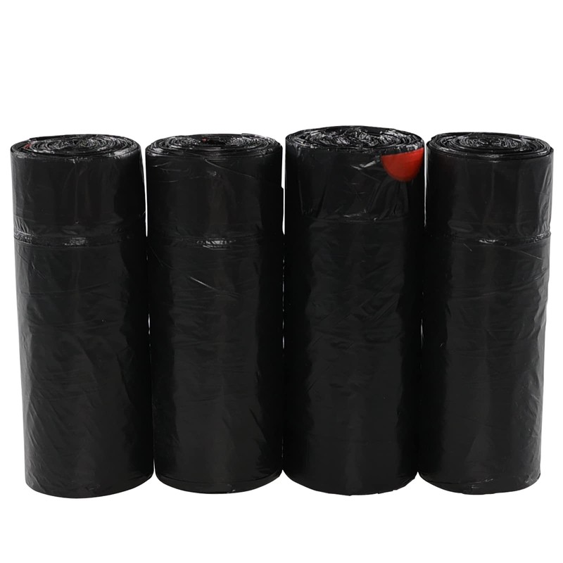 Bblina 1.5 Gallon Drawstring Trash Bags, Small Black Garbage Bags,