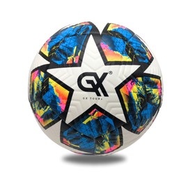 Soccer Ball Size 5 - Thermo Bonded Premium Grade PU Construction - Scratch Proof, Durable Professional Tournament Ball Indoor/Outdoor, Premium Size 5 Soccer Ball for Training & Match, Multicolor