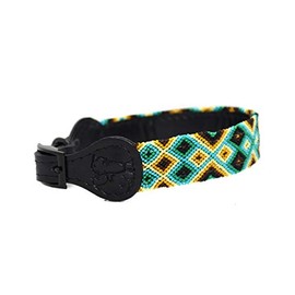 Dakini Collar Artesanal para Perro con Acabados de Lujo. Extra Resistente. Hecho a Mano en comunidades chiapanecas. (AK´ubal, S)