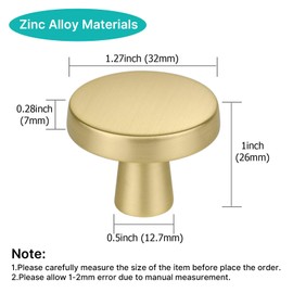 goldenwarm Gold Drawer Knobs Kitchen Cabinet Knobs,15 Pack - Cabinet Knobs Gold Kitchen Cupboard Knobs Gold Knobs for Cabinets Brass Drawer Knobs Dresser Drawer Knobs