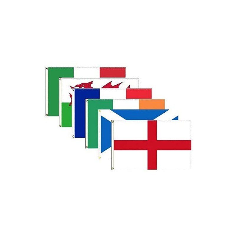 AZ FLAG Rugby 6 nations Championship 6 flags KIT 2'
