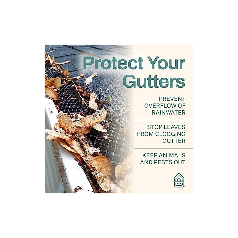 Home Intuition 2-Pack Leader and Gutter Guard from Leaves, Twigs,