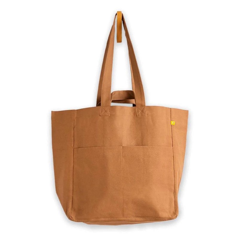 Fluf Organic Cotton Box Tote Bag, Natural