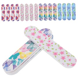 ORFOFE 40Pcs Nail Sponge Files for Easy Manicure Buffing Double Sided Nail Art with Butterfly Tulip Heart and Leaf Patterns Safe and Gentle Nail Polishing
