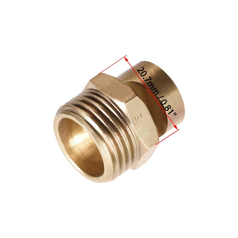 sourcing map Floodjet Tip - 1/2 BSPT Brass 170 Degree