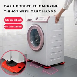 Furniture Lifter, Furniture Roller, Furniture Castors, Transport Rollers, Furniture Transport Castors, Furniture Gliders, Moving Aid Set, Heavy Duty for Furniture, with 4 Wheels, Safe and Easy