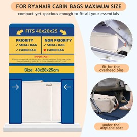 Hayayu Ryanair Hand Luggage 40 x 20 x 25 Backpack 40 x 20 x 25 Cabin Pockets Airplane Travel Backpack Underseat Hand Luggage Bag for Wizz 40 x 30 x 20 with Separate 14 Inch Computer Compartment for