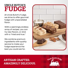 Uncle Butch's Fudge - Creamy and Smooth Cherry Chocolate - Delicious and Decadent Handcrafted Fudge (16oz)