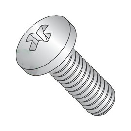 #4-40 x 7/8" Machine Screws, Stainless Steel 18-8, Pan Head, Phillips Drive, Full Thread, Metric Grade A2, Plain Finish (Quantity: 1000 pcs)