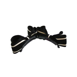 VingTAINE Banana Clip, Bi-Color, Volume, Ribbon, Line, Hair Accessory, Cute, Elegant, Gift, Present H7747-BK-