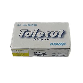 KOVAX Trekat Yellow Block (Box), Glued, 2.8 x 4.5 inches (70 x 114 mm), 4 Surface Cut, Particle No. 800, 50 Pieces, 1 Box