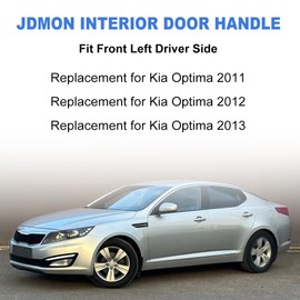 JDMON Front Left Driver Side Interior Inside Inner Door Handle Compatible with Kia Optima 2011 2012 2013 Replacement for 82610-2T000 82610-2T010 Black & Chrome