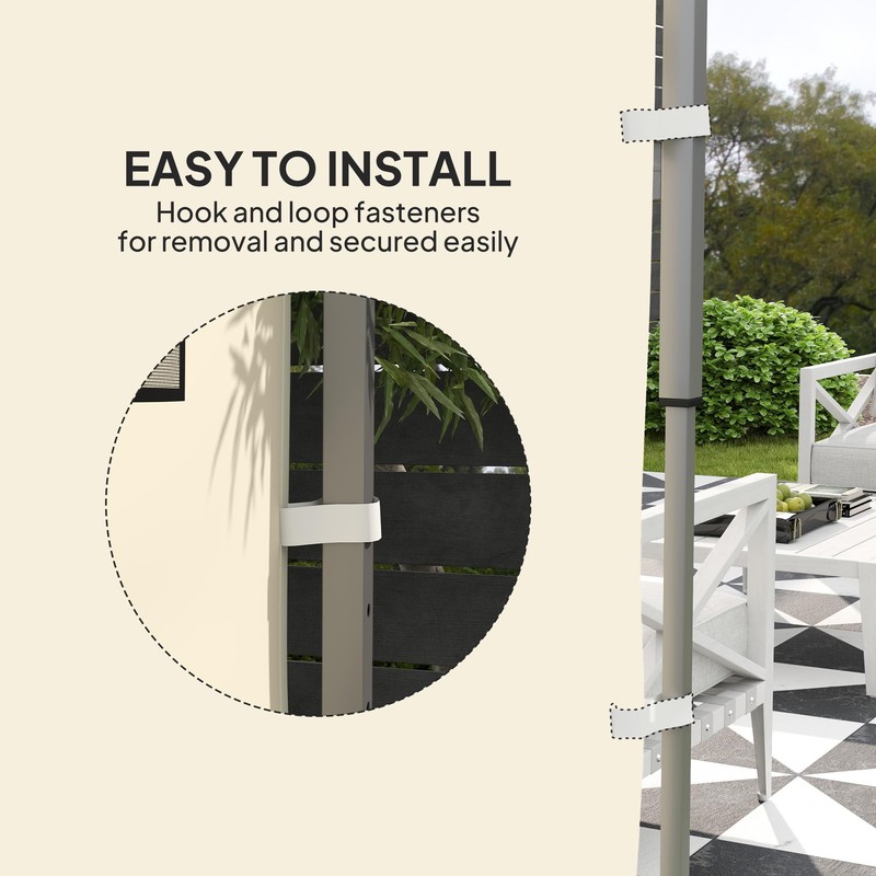 Outsunny Gazebo Side Panel, Canopy Sidewall Panel with 4 Mesh