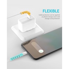 Cable Protector for Phone Pad Notebook Silicone Cord Protector 8 PCS Charger Protectors - Cable Cord Saver for Headphone Laptop Cellphone Cable Accessories (Colorful)