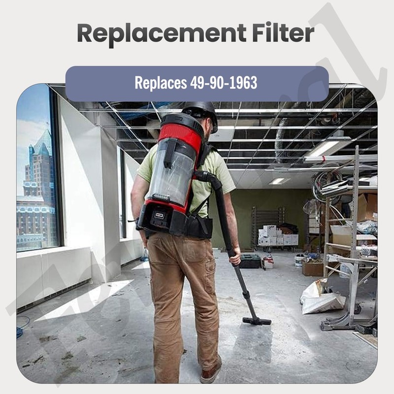 2Pack Replacement Filter 49-90-1963 Compatible with Milwaukee M18 3 In