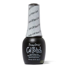 FingerPaints SoakOff Gel Polish Base Coat, Clear Nail Polish, .3 Oz