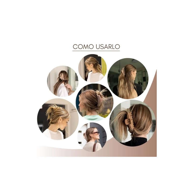 Triko Set de 4 Pinzas para el Cabello para Mujer,