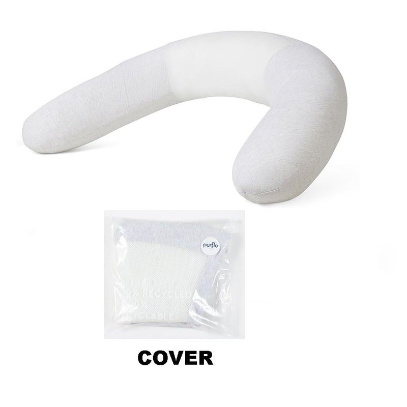 PurFlo COVER BREATHE PREGNANCY PILLOW- MINIMAL GREY