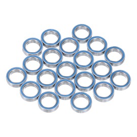 sourcing map 20pcs 6700-2RS Miniature Deep Groove Ball Bearings 10x15x4mm Double Sealed Bearings (Blue) for Electric Motor, Home Appliances, Machinery, P6 (ABEC 3)