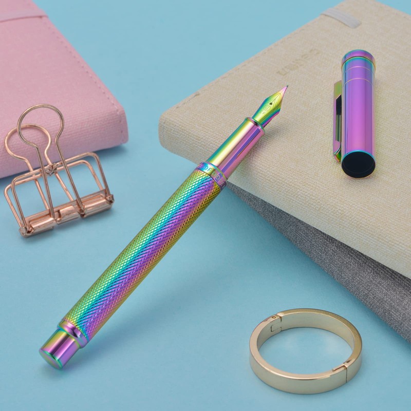 Rainbow Forest Fountain Pen Extra Fine Nib Classic Design with