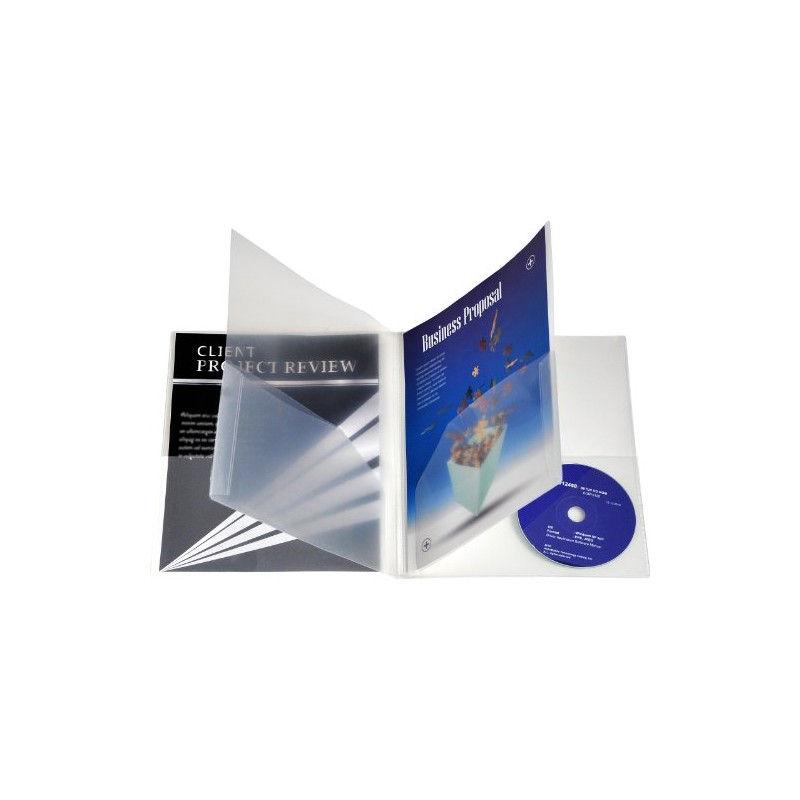 Lion 6-Pocket Plastic Folder, Clear, Pack of 2 (91710-CR-2P)