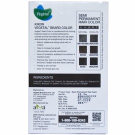 Vegetal Safe Color for Beard, Soft Black, 25 g Pack Off 2 Pc