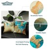 HOSTECCO Teal and Gold Throw Pillow Covers 18x18 inch Set
