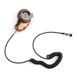Topteng 1Pcs Wood Grain HG-M84W 4 Pin Noise Cancelling CB Microphone fits for Cobra Uniden