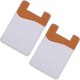 Cabilock 2 Piezas Bolsillo Adhesivo para Teléfono de Pu Soporte para Tarjetas Residuos, Adecuado para Viajes y Guardar Dinero o Tarjetas de Hotel