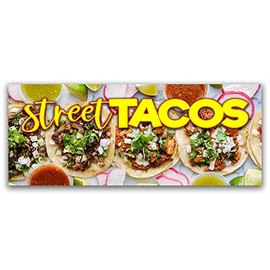 STREET TACOS Vinyl Banner (Size Options) Small - 24x60