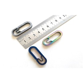 Carabiner Hook Keyring Metal, Large Carabiner Titanium with Load Capacity of 25 kg, Snap Lock for Camping, Hiking, Travel, Fishing, Backpack (Colourful, 4 cm)