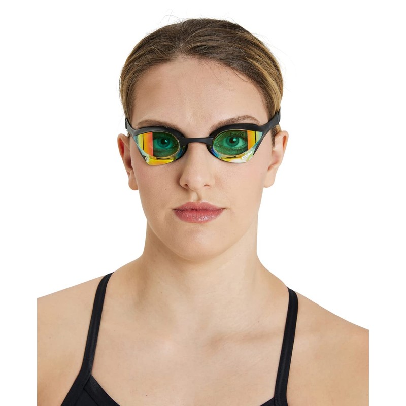 Arena Unisex's Cobra Ultra Swipe Goggle, Yellow Copper-Black, One Size