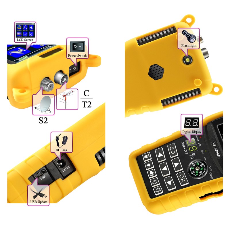Satellite Signal Finder Professional HD Digital Satellite Finder Meter for