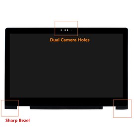 NBPCLCD 15.6inch FullHD 1920x1080 IPS LP156WF7(SP)(EC) LED LCD Display Touch Screen Digitizer Assembly + Right-Angled Bezel Screen Replacement for Dell Inspiron 15 P58F P58F001