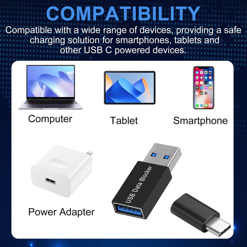 USB & USB-C Data Blocker Set (2 Pack) – Protect