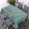 Walmsco Tablecloth White Floral Retro Painting Decor For Dining Room