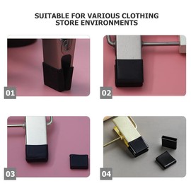 Unomor 50pcs Black Silicone Anti-Slip Hanger Grips for Clothing Non-Slip Protective Covers for Pants for Indoor Outdoor Use Standard Hangers to Use for Clothing Stores