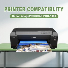 Dikarsum PFI-1000 Compatible Ink Cartridge with Pigment Ink Replacement for Canon PFI-1000 use in imagePROGRAF PRO-1000 (1PCS Photo Black 80ML)