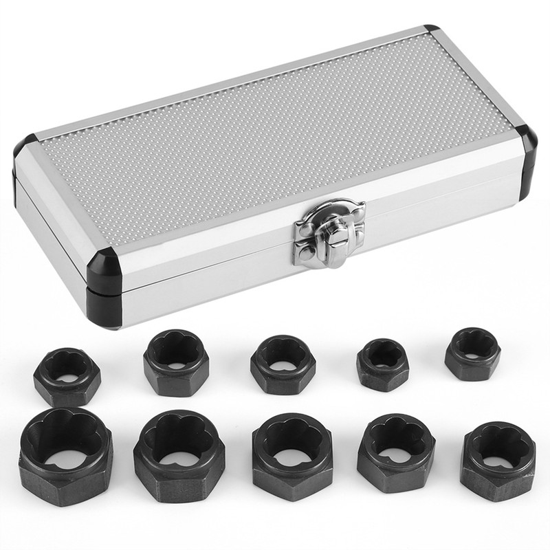 10 Pieces Damaged Bolt Nut Screw Remover Extractor Removal Set