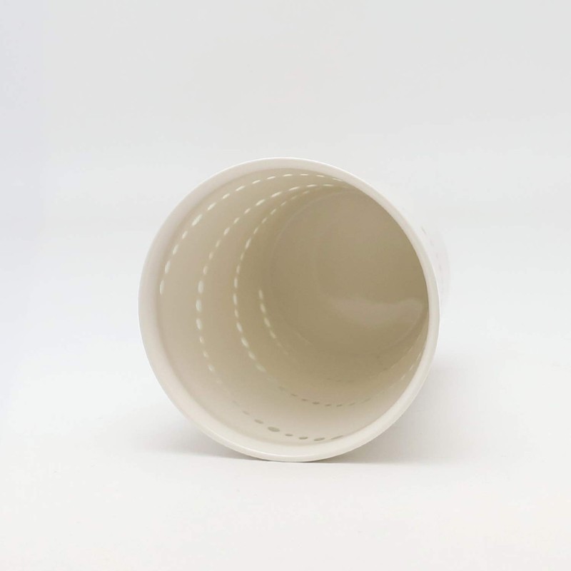 TAMAKI T-924389 Tumbler, Squash Spiral, White, Diameter 3.5 inches (9