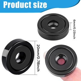 MIN CI 16Pack Black Magnets Strong 35lbs Force 20mm Neodymium Magnets Round Pot Magnets with Screws Extra Strong Magnet Rare Earth Magnets