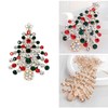 MEISH Christmas Tree Brooch Rhinestone Crystal Tree Broach Lapel Pin