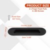 uxcell 2 Pcs Finger Flush Pulls, 5.6" Stainless Steel Oval