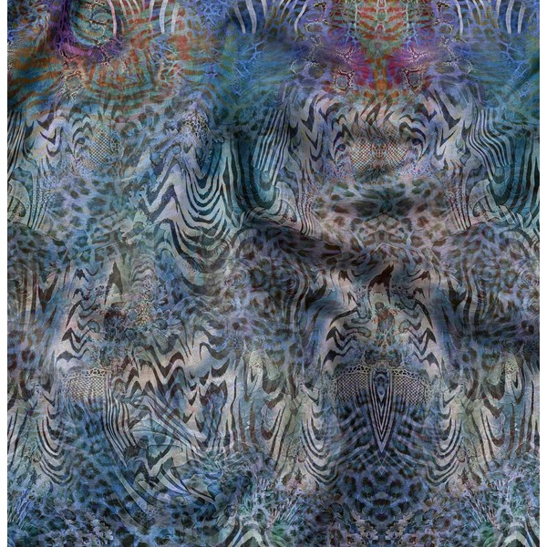 Soimoi Viscose Chiffon Fabric Leopard Panel Print Sewing Fabric metre