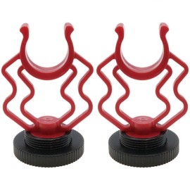 safycaby 2 PCS Shotgun Mic Mount External Video Microphone Shock Mount Camera Microphone Holder for Video Blogging Live Streaming Video Conferencing Interviews