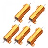 sourcing map 5pcs Aluminium Housing Chassis Wire Wound Wire Wound